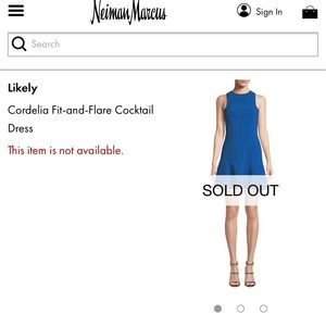 NWT LIKELY Cordelia Dress